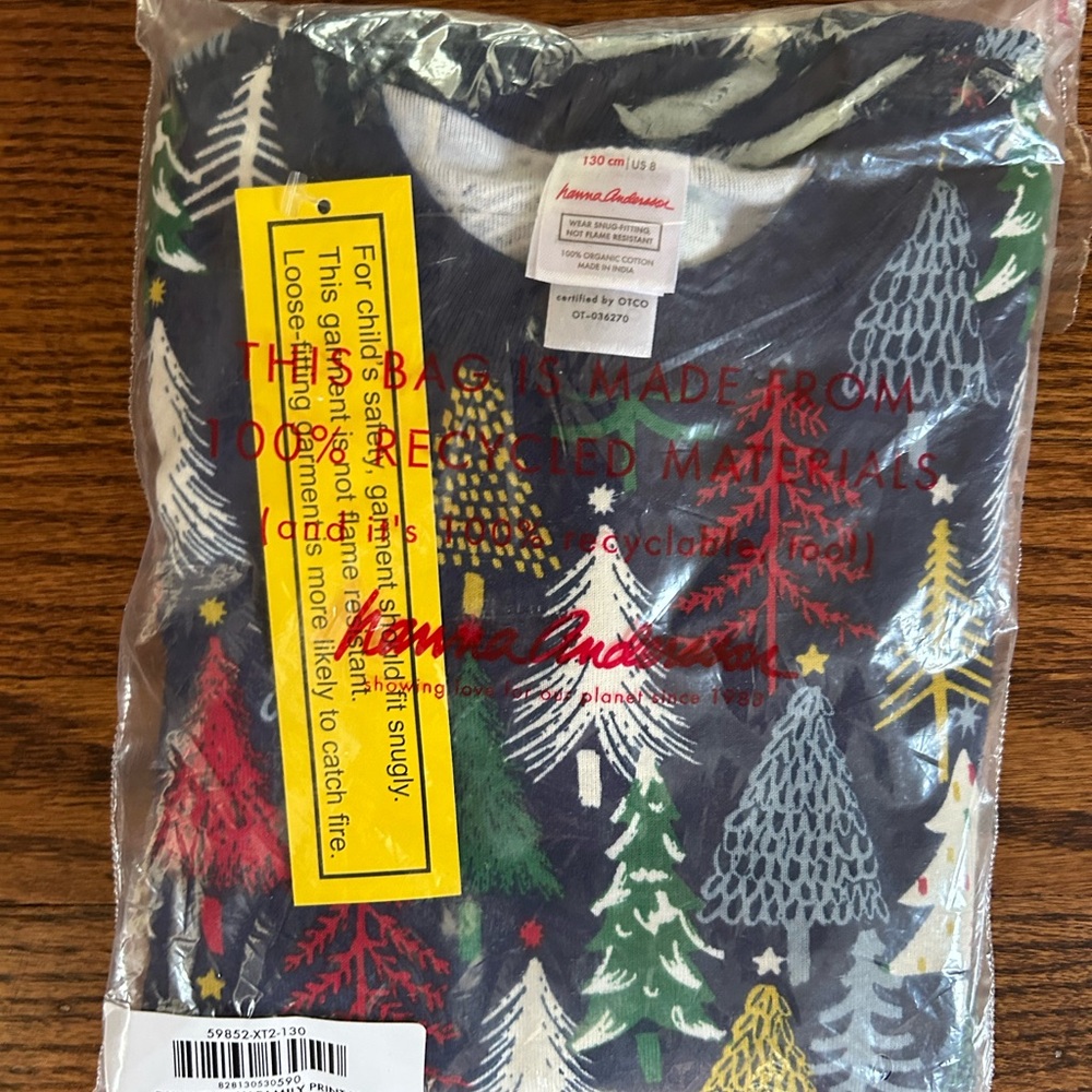 NWT Hanna Andersson Twinkly Trees Holiday Pajamas